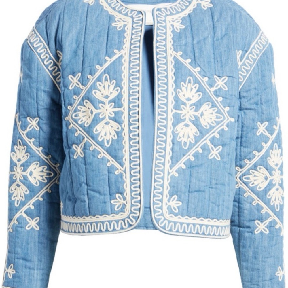 Embroidered Blue Jacket